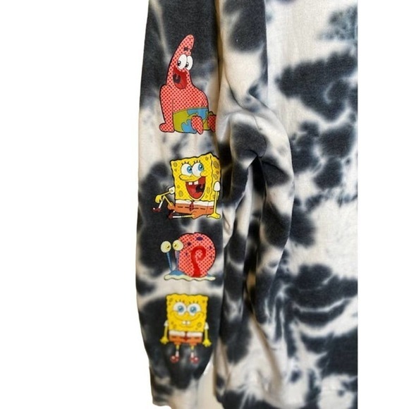 Spongebob Squarepants Tie Dye Hoodie Sweatshirt Nickelodeon Size Large NWTs - Picture 3 of 6